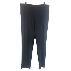 Boss Hugo Boss Black Grey Scorsese Movie Trousers 100% Wool Dress Pant Sz 40S